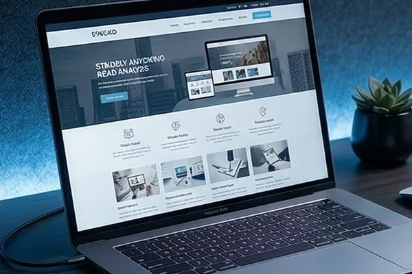 Custom web design and development on a modern laptop